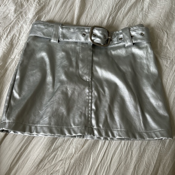 Silver Metallica Mini Skirt from I.Am.Gia - Picture 1 of 4